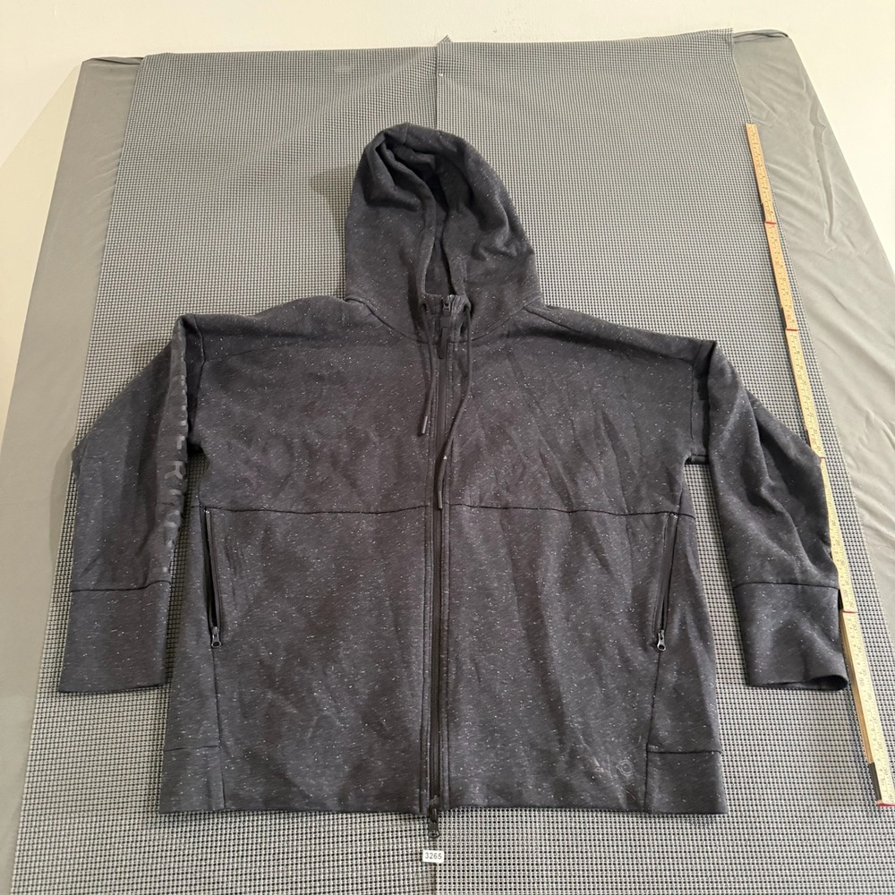 Adidas Mens Dark Gray Heather Full Zip Hoodie Size XL Estimated